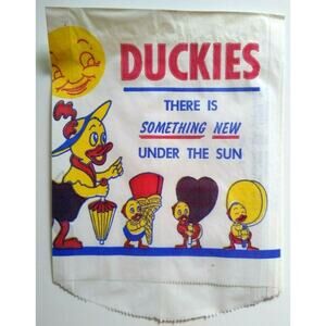Duckies 1950s Ice Cream Bag Huey Louie and Dewey Donald Duck Nephews Artwork NOS
